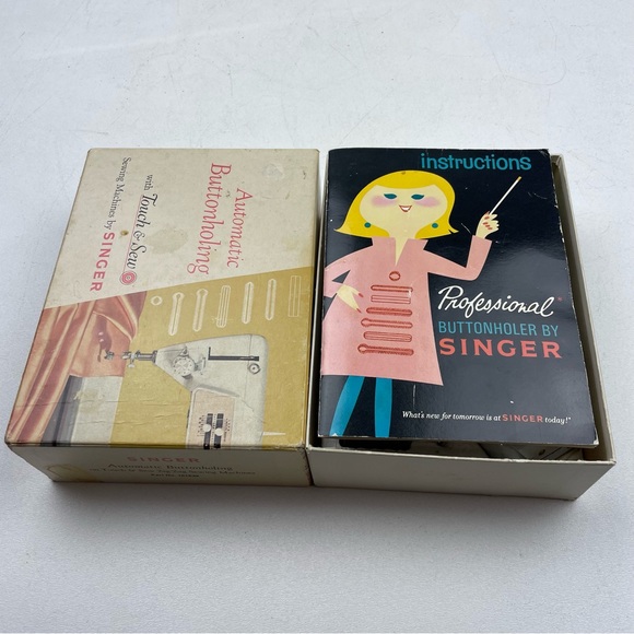 Singer Buttonhole Attachment & Instructions Slant Needle Zig Zag Machine - Picture 2 of 5